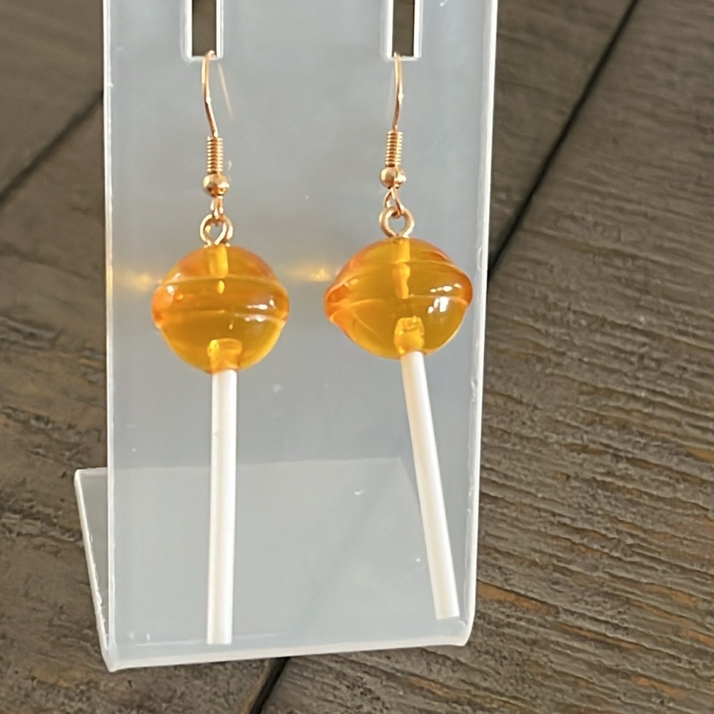 Yellow Suckers Earrings - Picture 4 of 4